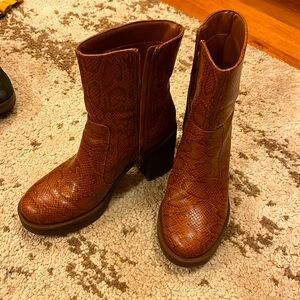 Snake skin boots